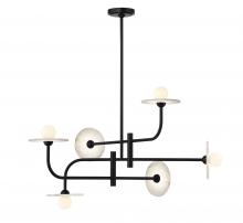 Lib & Co. US 12051-02 - Teramo, 6 Light LED Chandelier, Matte Black