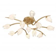 Lib & Co. US 12085-03 - Belluno,13 Light LED Ceiling Mount, Champagne Gold