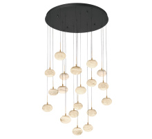 Lib & Co. US 12122-02 - Calcolo, 19 Light Round LED Chandelier, Matte Black