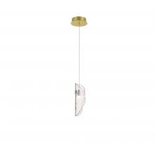 Lib & Co. US 12166-017-07 - Sorrento, 1 Light LED Pendant, Clear, Gold Canopy