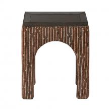 Varaluz 506TA16B - Continental Side Table - Dark Brown Oak/Geo