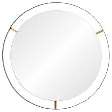 Varaluz 610010 - Framed 30-In Round Wall Mirror - Black