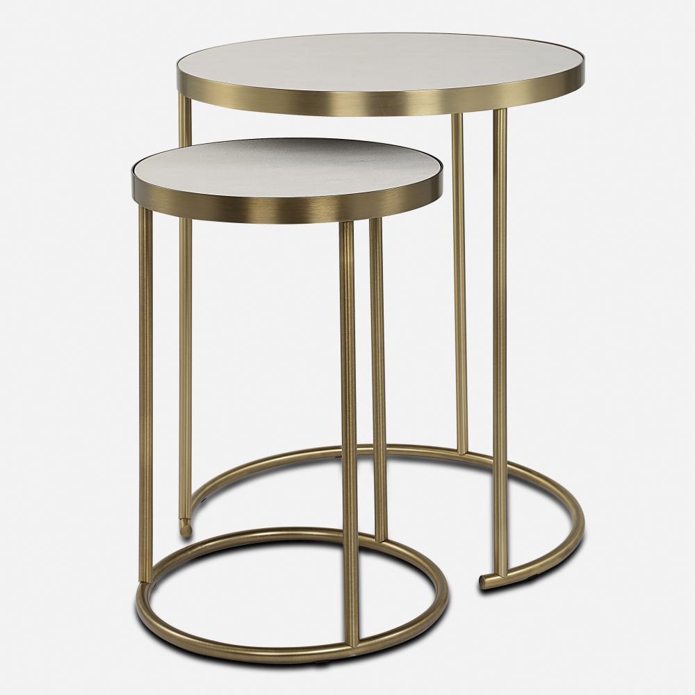 Uttermost Aragon Nesting Tables, S/2, White