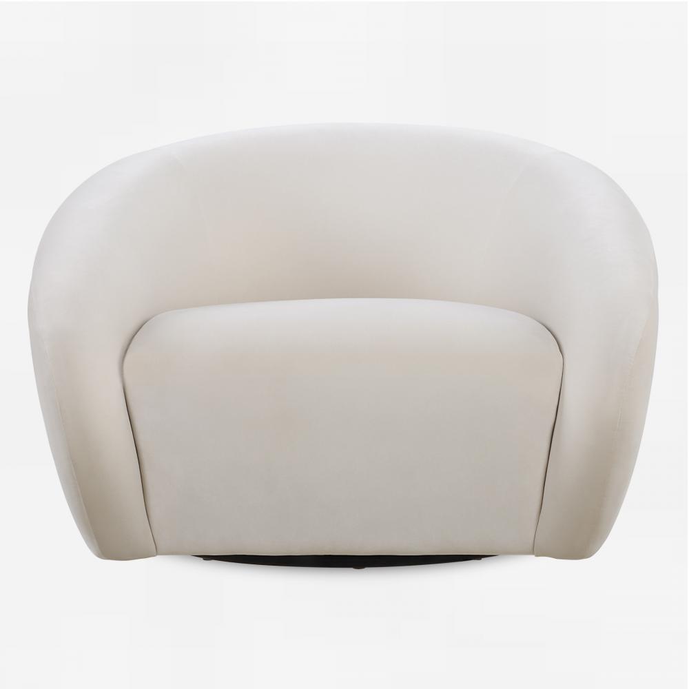 Uttermost DeSoto Swivel Chair, Cream