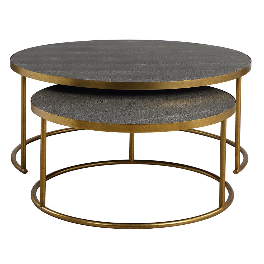 Uttermost Aragon Nesting Coffee Tables, S/2, Gray