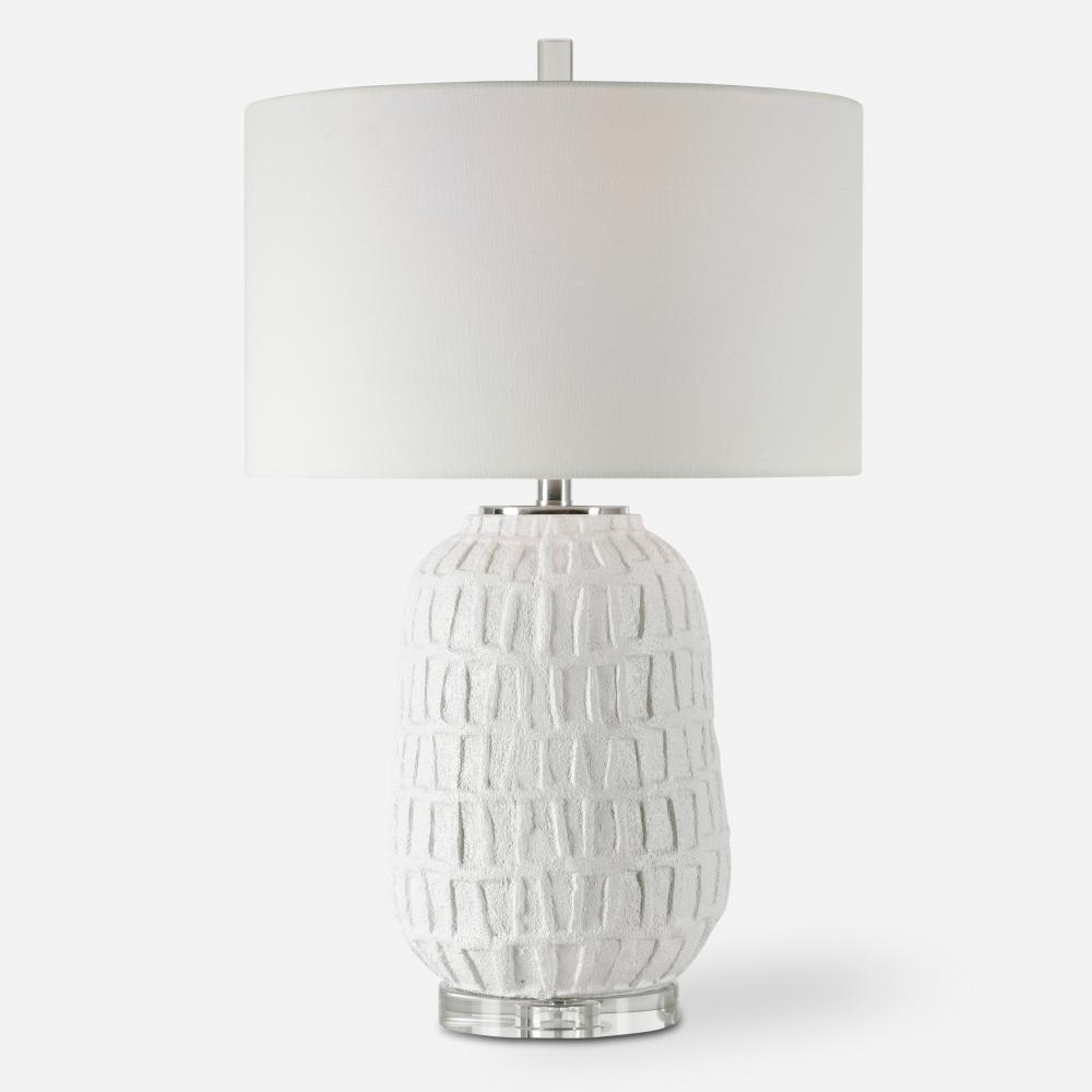 Uttermost Caelina Textured White Table Lamp