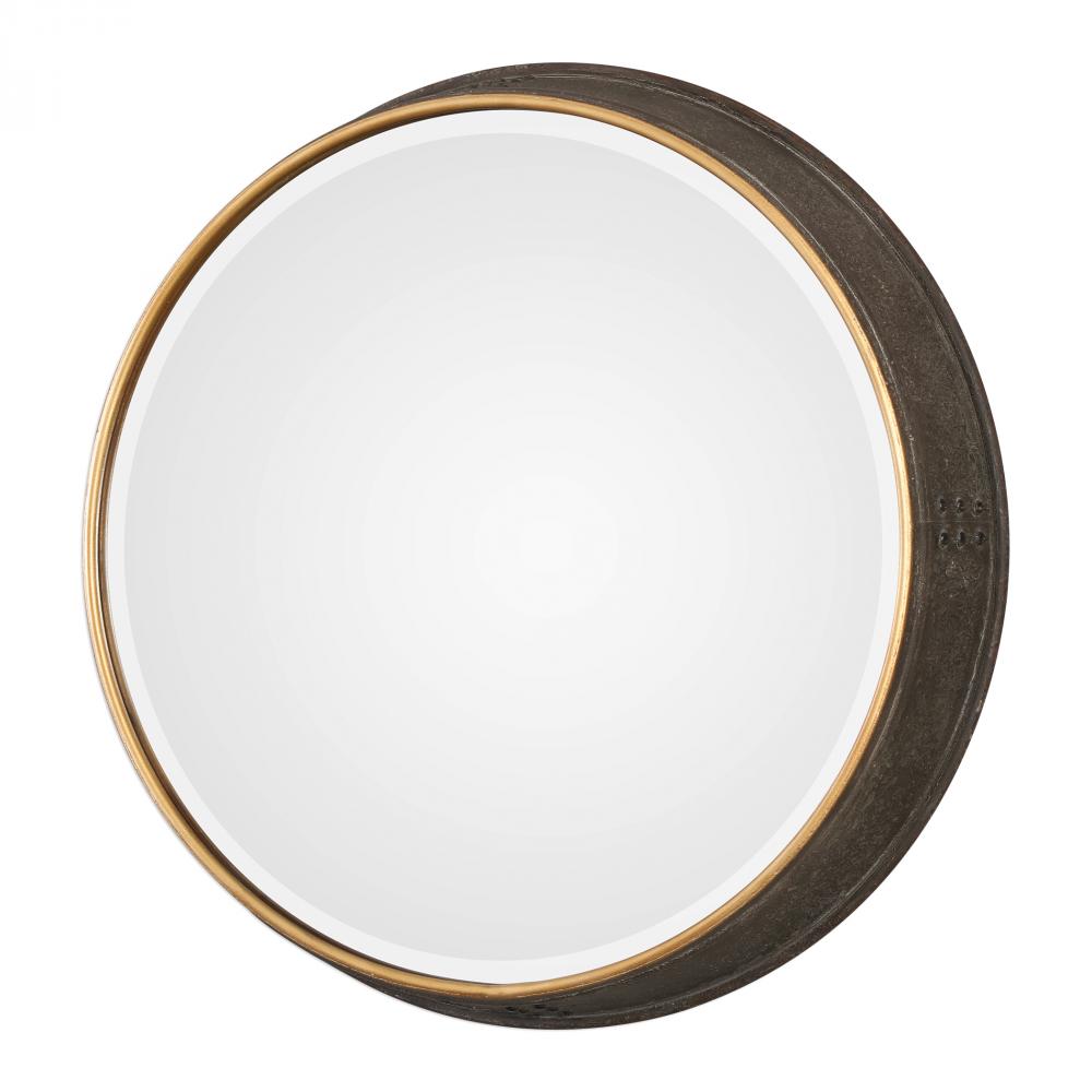 Uttermost Sturdivant Antiqued Gold Round Mirror