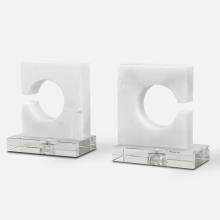 Uttermost 17864 - Clarin White & Gray Bookends, S/2