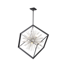 Artcraft AC11440CH - Sunburst  8 Light Chandelier (Matte Black & Chrome)