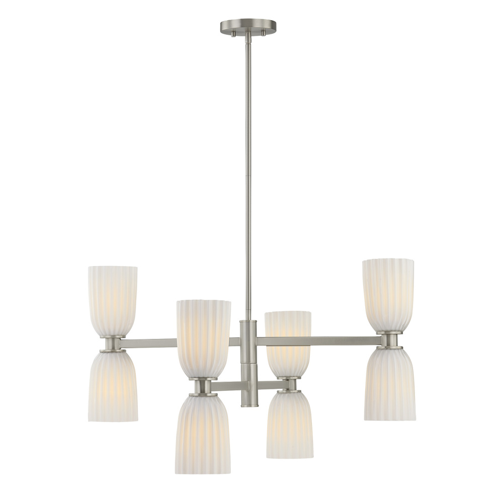 Baldwin 8-Light Chandelier in Satin Nickel