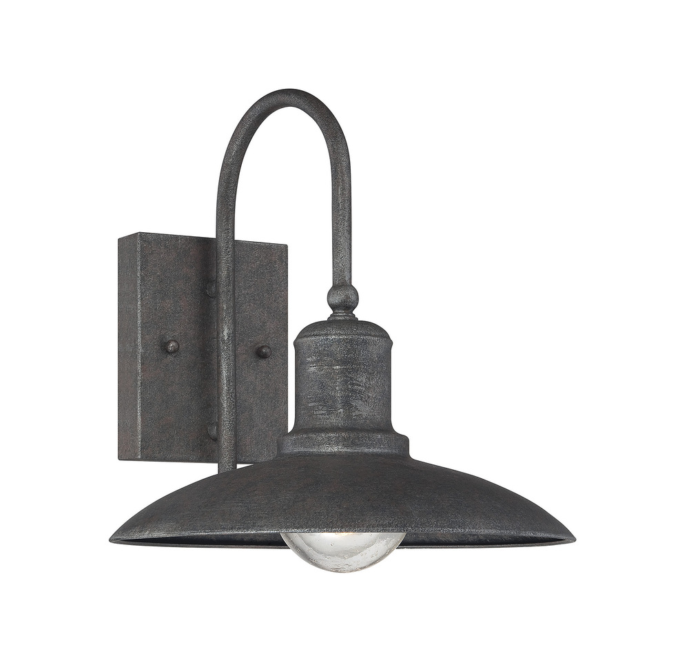 Mica 1-Light Outdoor Wall Lantern in Artisan Rust