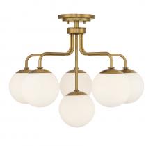 Savoy House 6-1950-6-322 - Marco 6-Light Ceiling Light in Warm Brass