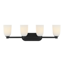 Savoy House 8-1245-4-BK - Baldwin 4-Light Bathroom Vanity Light in Matte Black