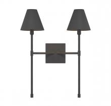 Savoy House 9-5202-2-89 - Jefferson 2-Light Wall Sconce in Matte Black
