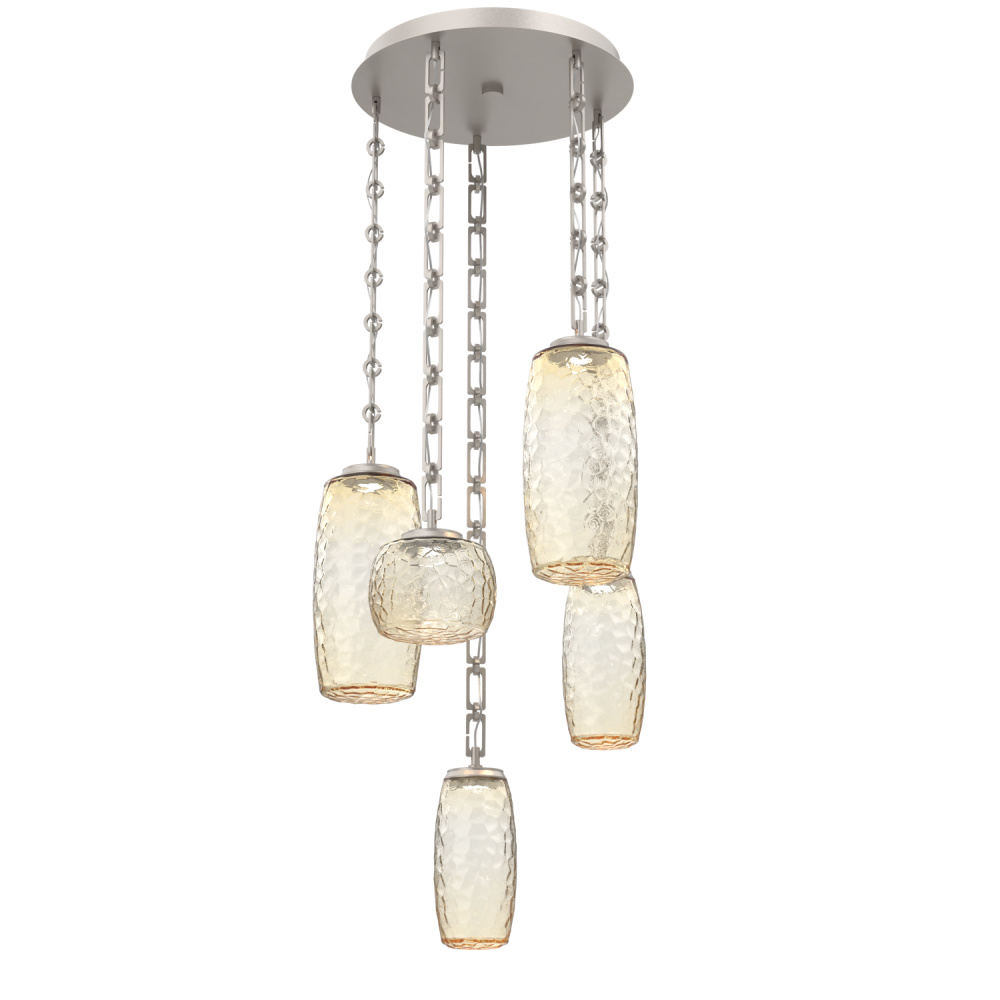 Vessel Round 5pc Multi-Pendant with Chain