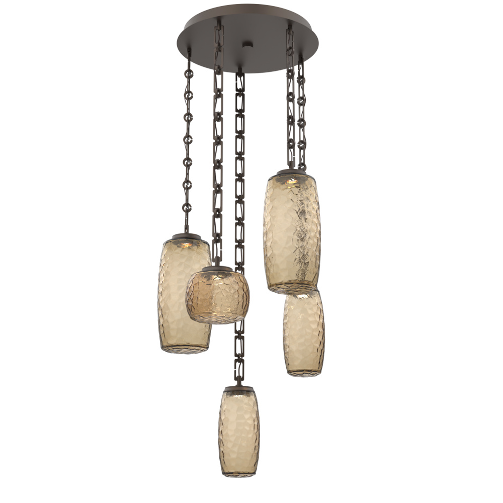 Vessel Round 5pc Multi-Pendant with Chain