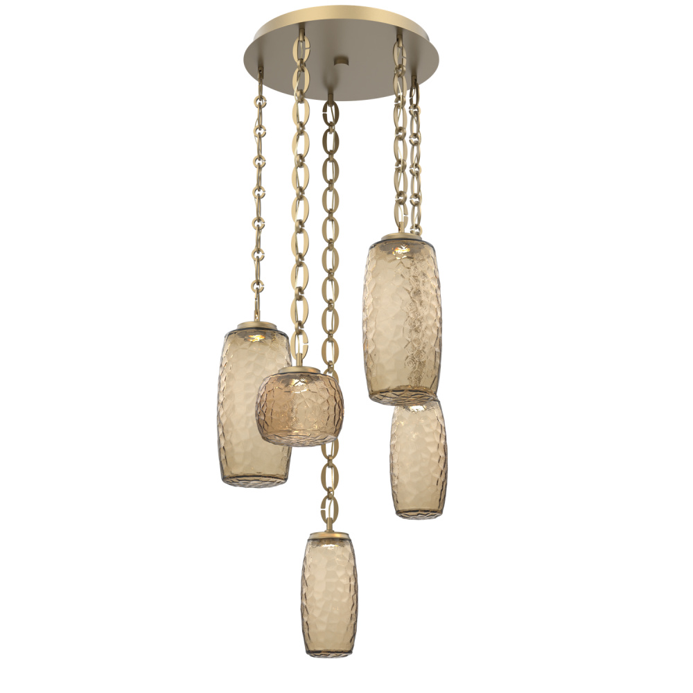 Vessel Round 5pc Multi-Pendant with Chain