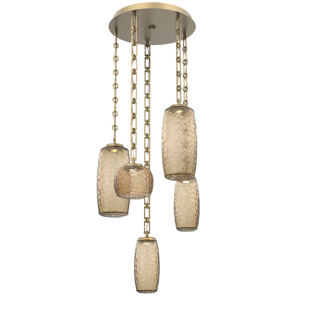 Vessel Round 5pc Multi-Pendant with Chain