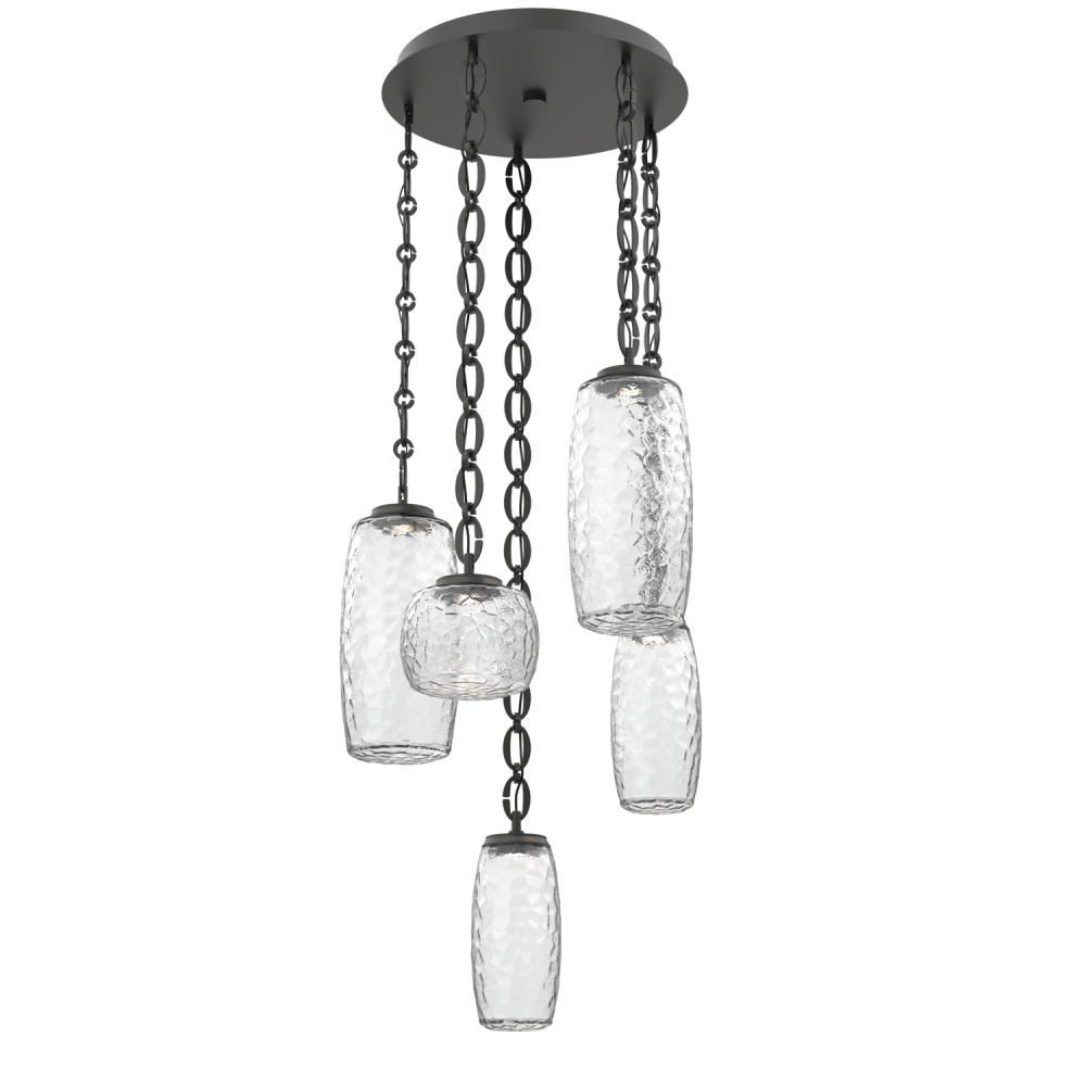 Vessel Round 5pc Multi-Pendant with Chain