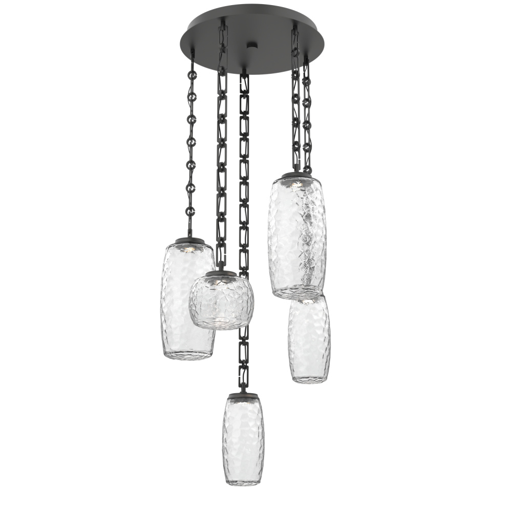 Vessel Round 5pc Multi-Pendant with Chain