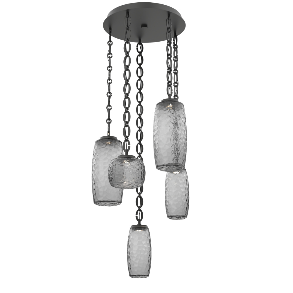 Vessel Round 5pc Multi-Pendant with Chain