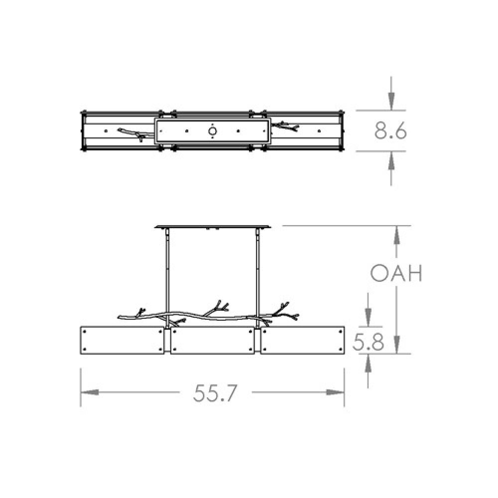 Ironwood Linear - 55-Inch