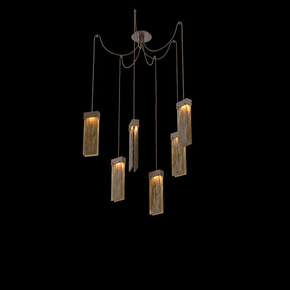 Parallel Round 6pc Swag Multi-Pendant