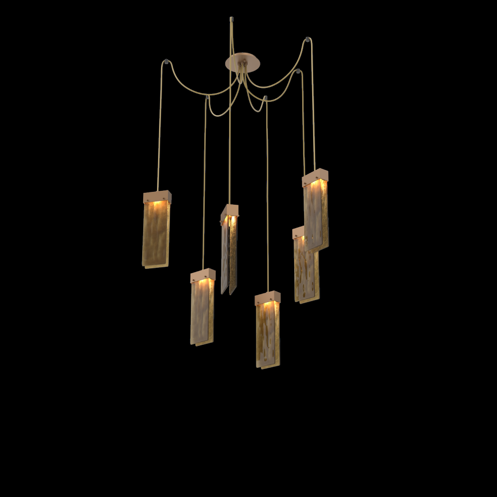 Parallel Round 6pc Swag Multi-Pendant