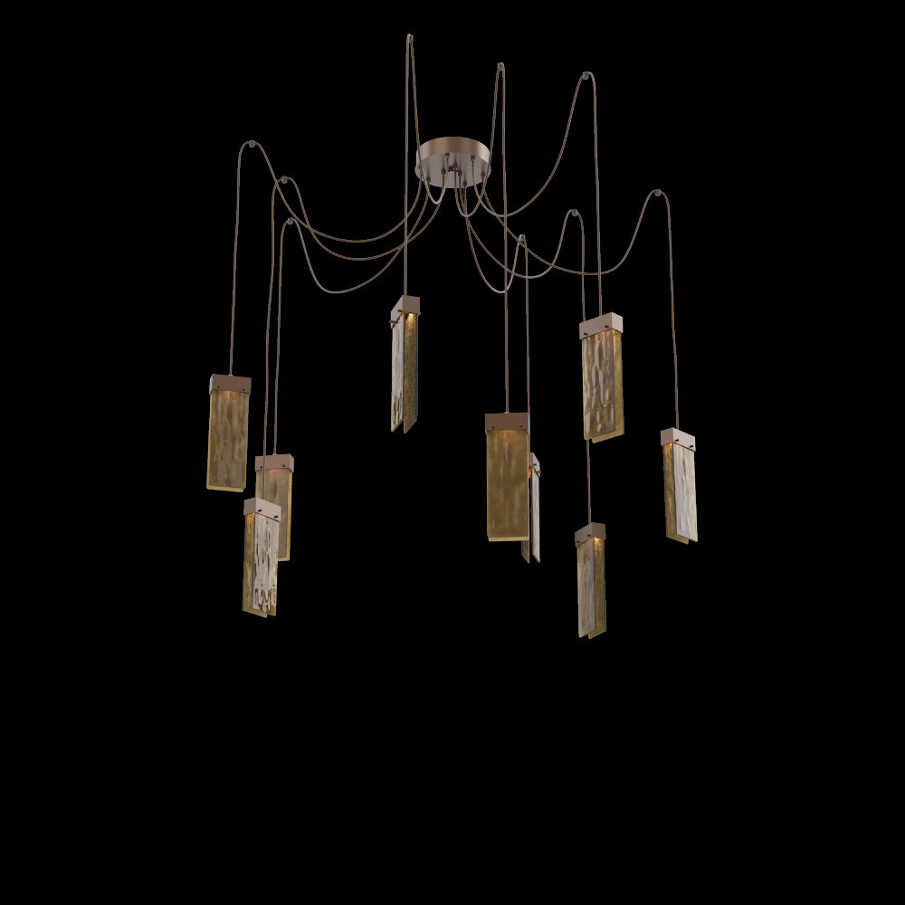 Parallel Round 9pc Swag Multi-Pendant