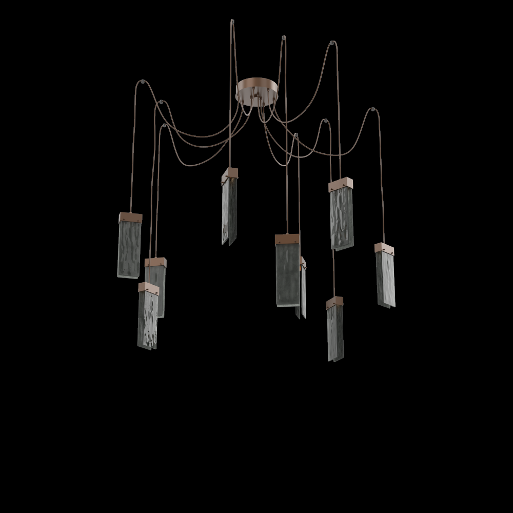 Parallel Round 9pc Swag Multi-Pendant