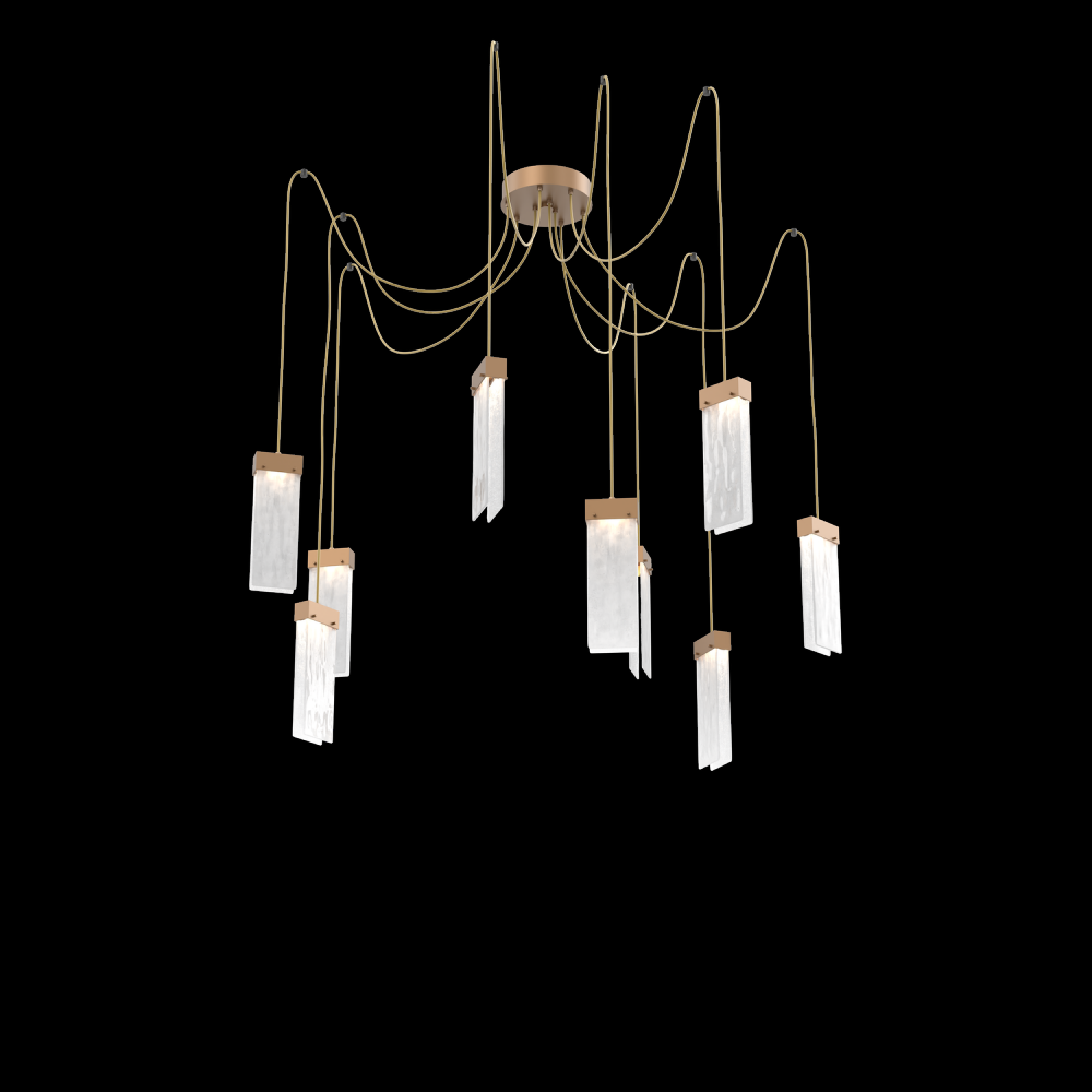 Parallel Round 9pc Swag Multi-Pendant