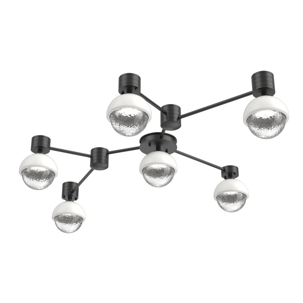 Cabochon Flush Mount Wall Sconce Matte Black