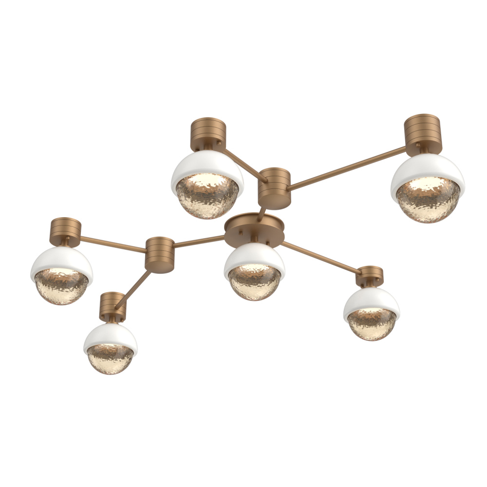 Cabochon Flush Mount Wall Sconce Novel Brass