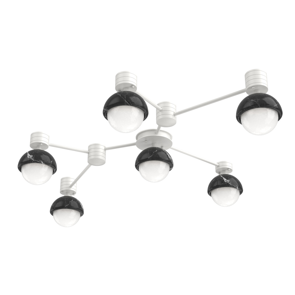 Cabochon Flush Mount Wall Sconce Salt White