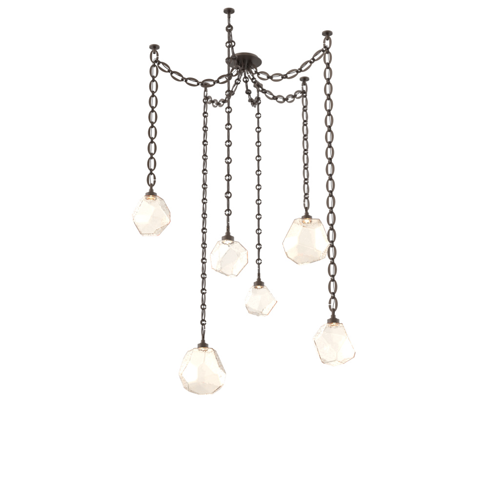 Gem Multi Light Pendant Multi Port Canopy Flat Bronze