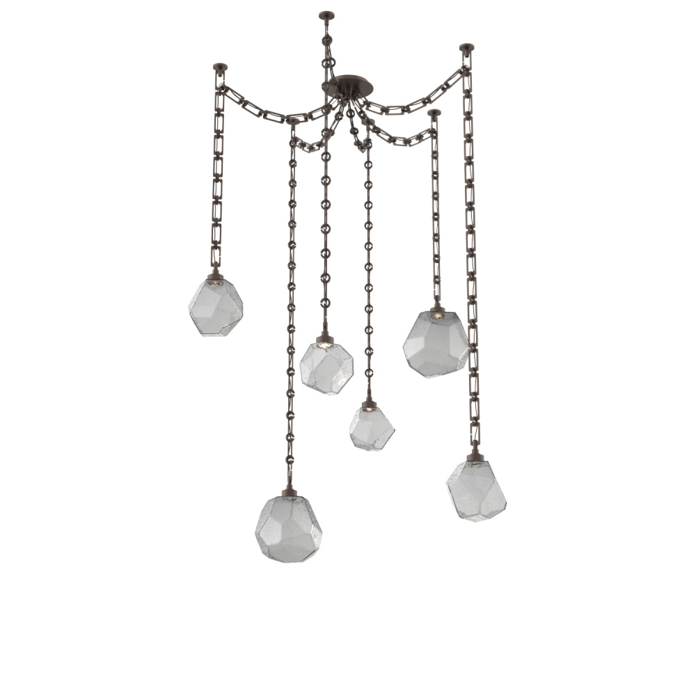 Gem Multi Light Pendant Multi Port Canopy Flat Bronze