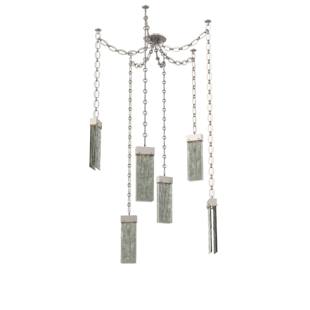 Parallel Round Chain 6pc Swag Multi-Pendant