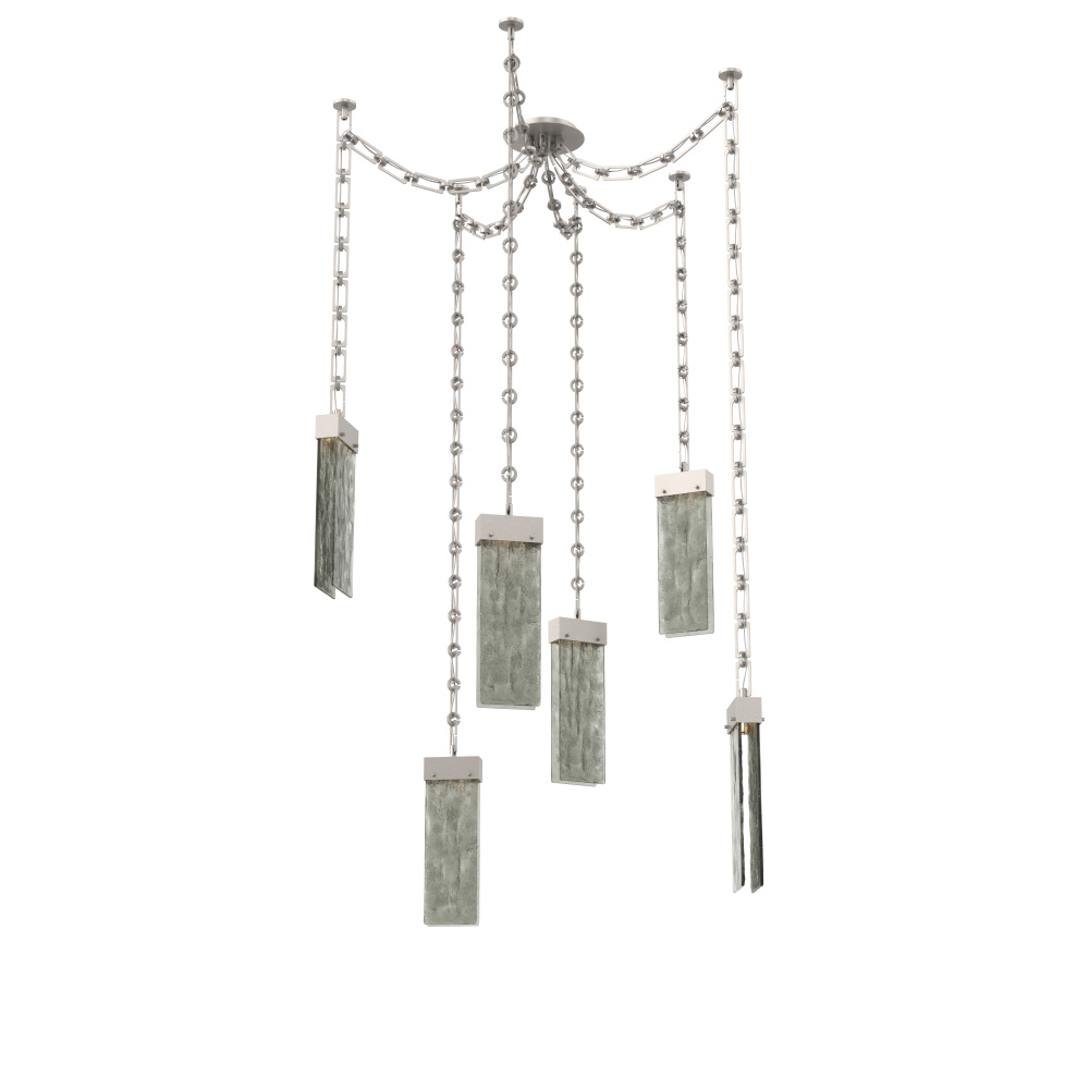 Parallel Round Chain 6pc Swag Multi-Pendant
