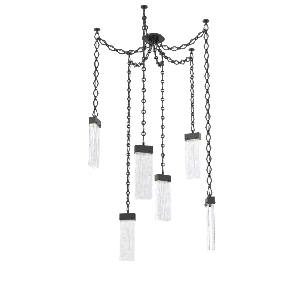 Parallel Round Chain 6pc Swag Multi-Pendant