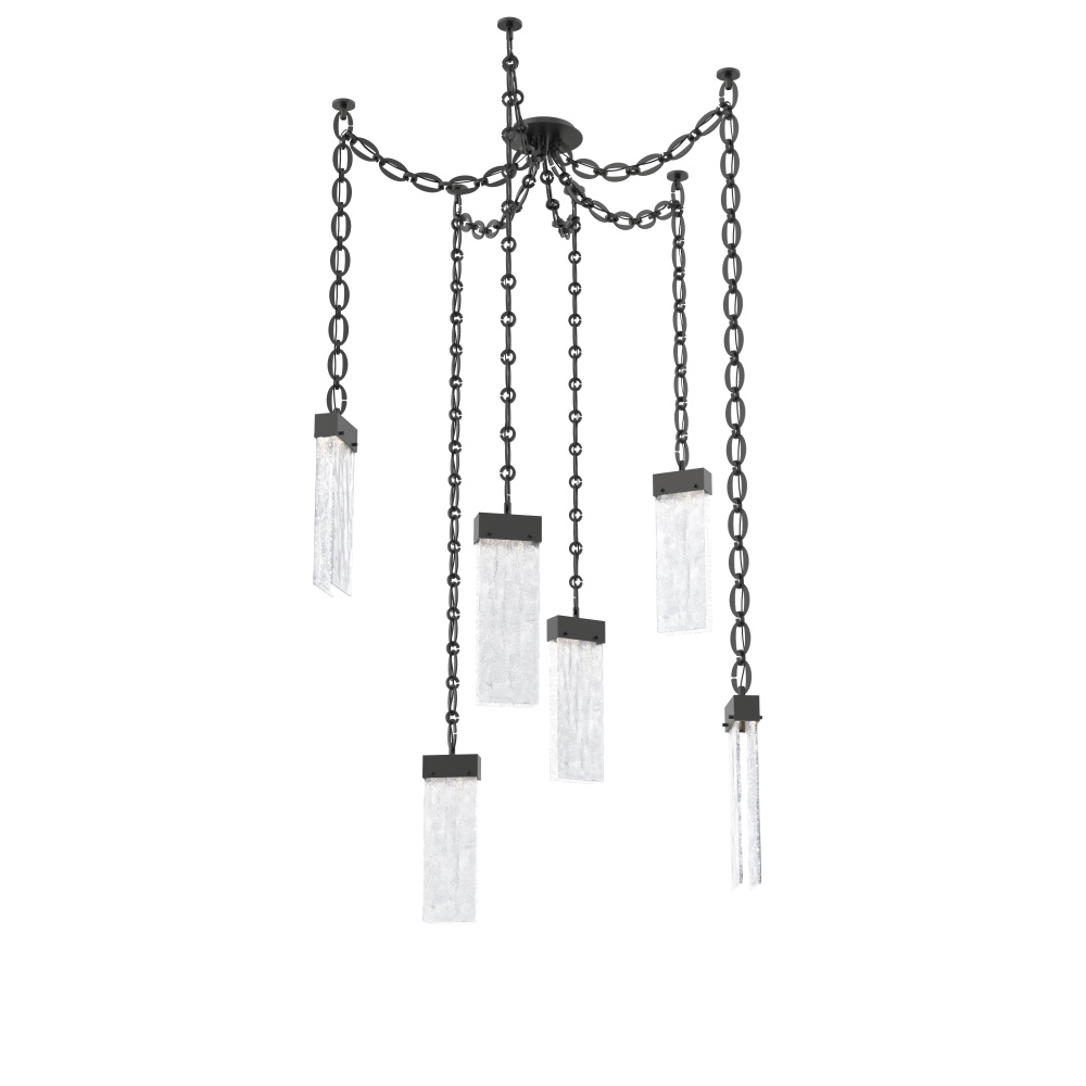 Parallel Round Chain 6pc Swag Multi-Pendant