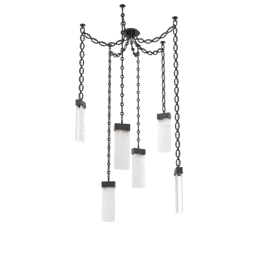 Parallel Round Chain 6pc Swag Multi-Pendant