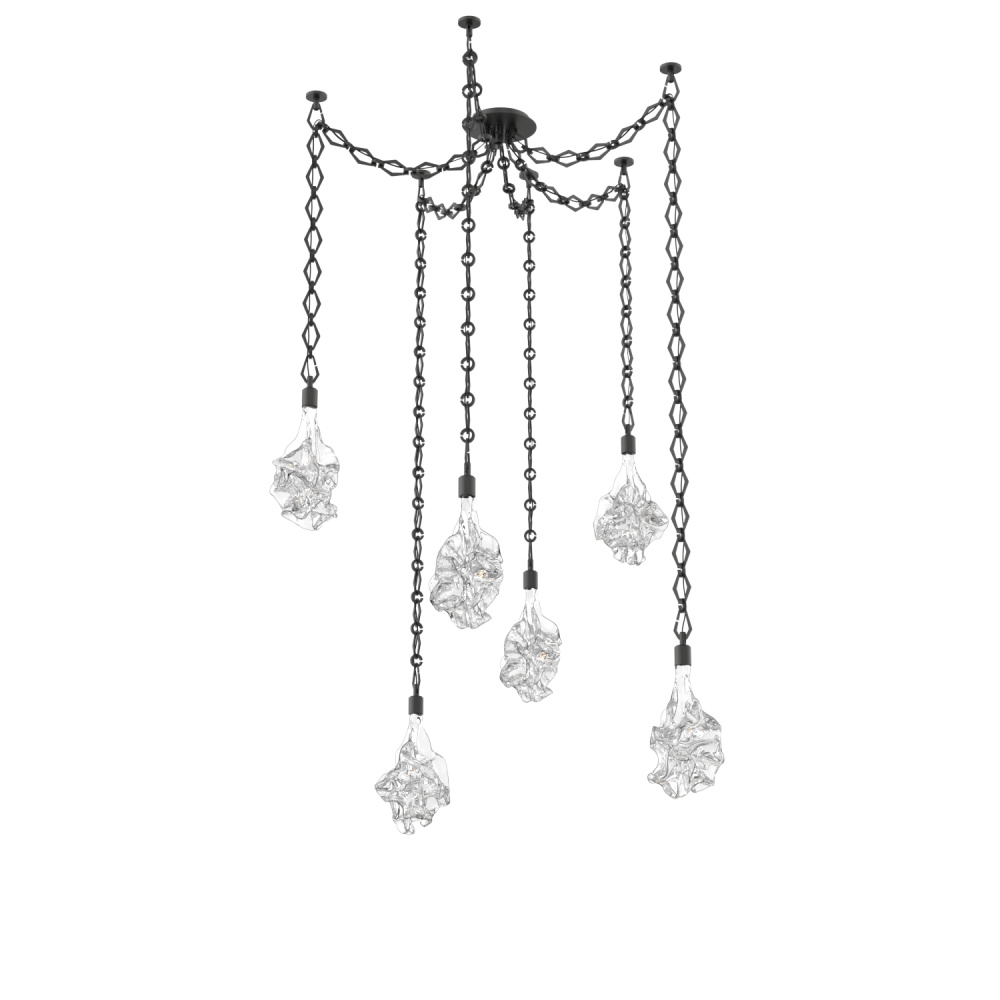 Blossom Multi Light Pendant Multi Port Canopy Matte Black