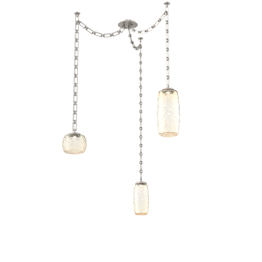 Vessel Multi Light Pendant Beige Silver