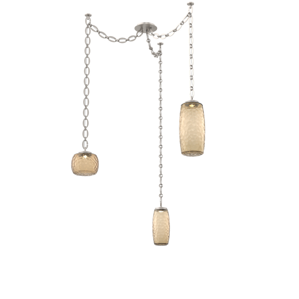 Vessel Multi Light Pendant Beige Silver