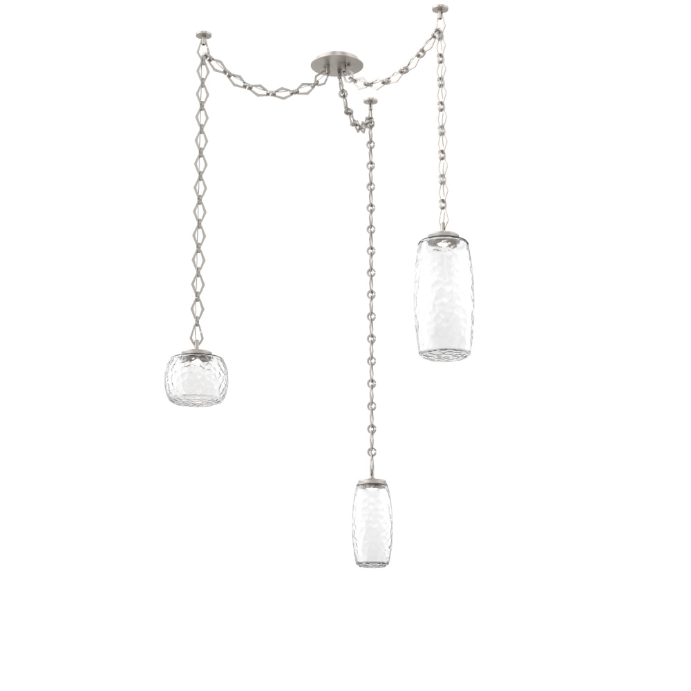 Vessel Multi Light Pendant Beige Silver