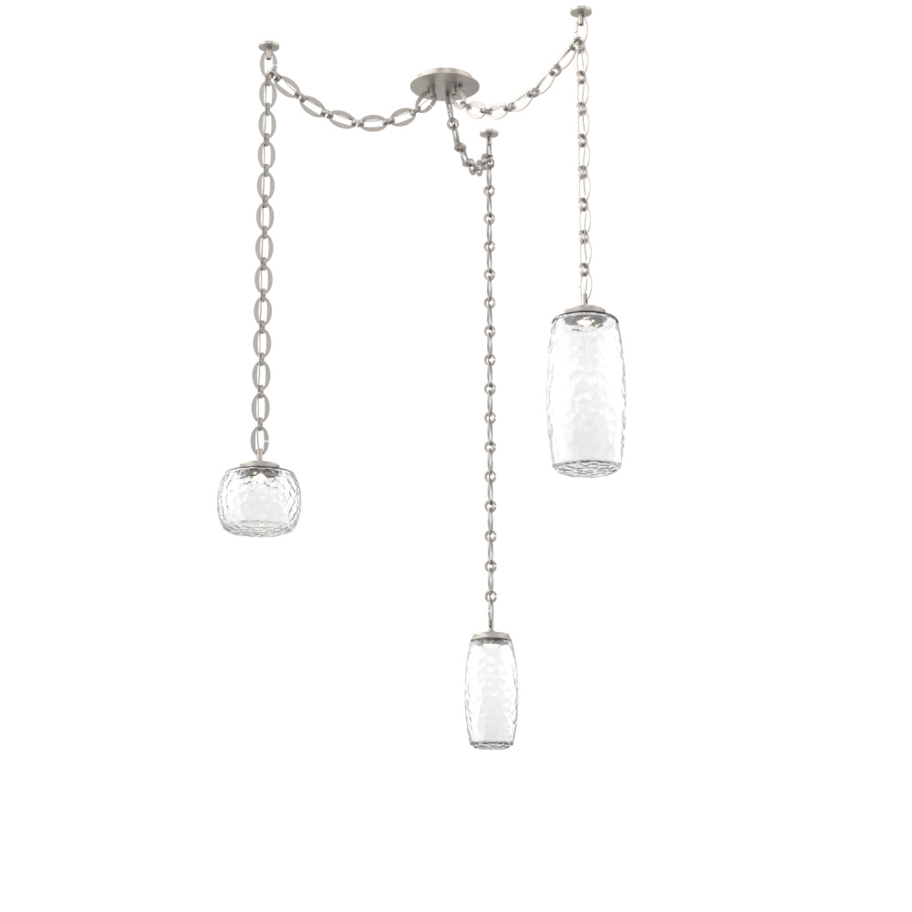 Vessel Multi Light Pendant Beige Silver