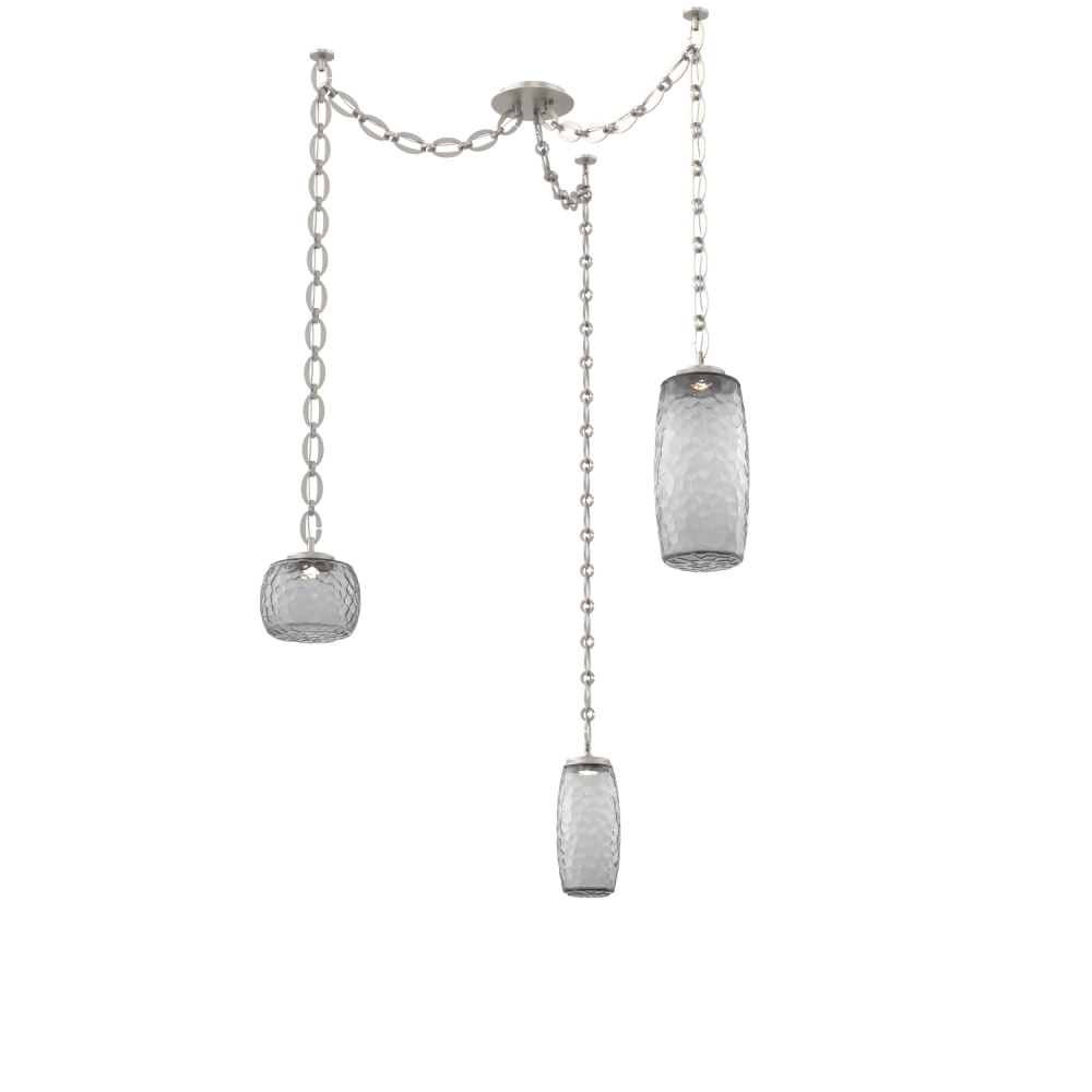 Vessel Multi Light Pendant Beige Silver