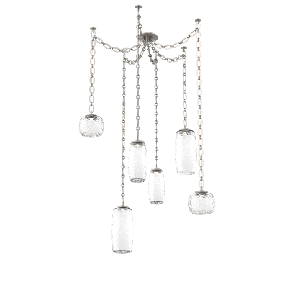 Vessel Multi Light Pendant Beige Silver