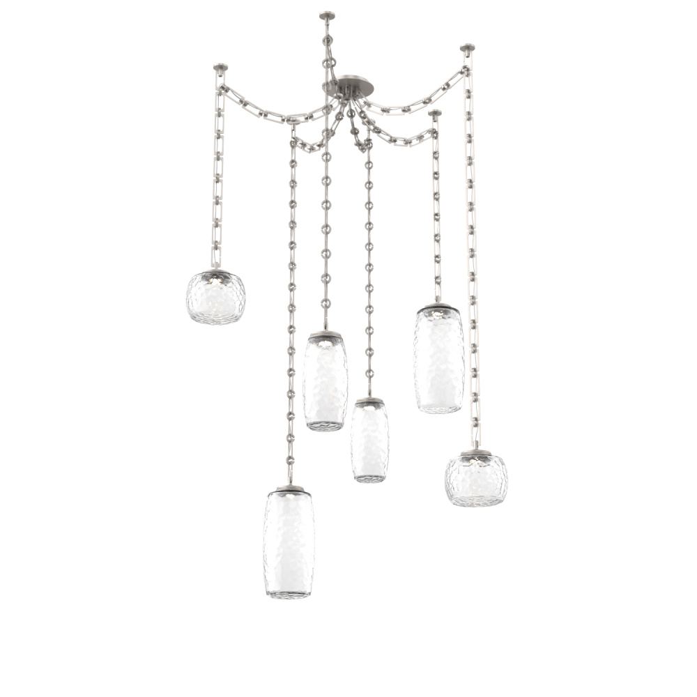 Vessel Multi Light Pendant Beige Silver