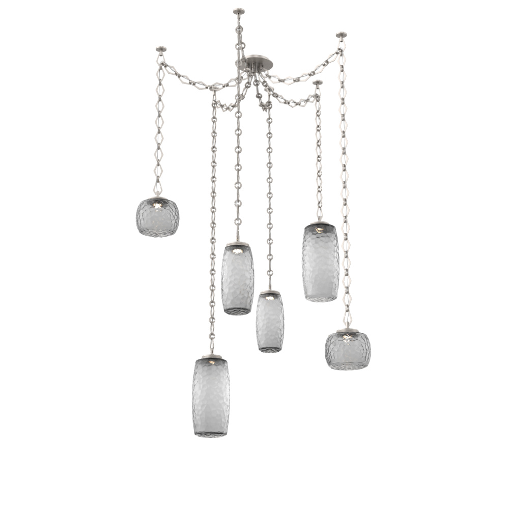 Vessel Multi Light Pendant Beige Silver